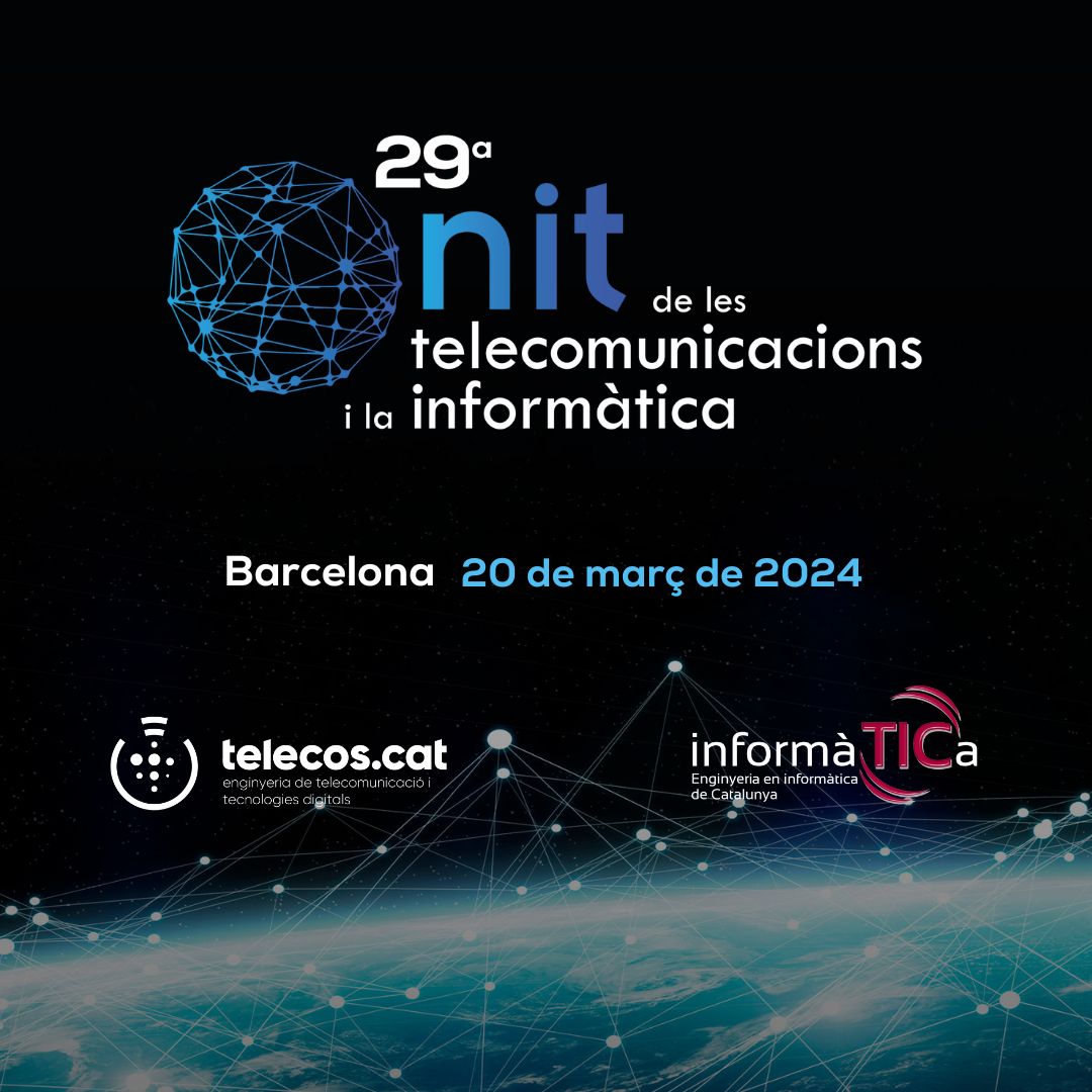 🌙📡💻INSCRIU-TE JA a #LaNit2024! La gran trobada del sector #TIC torna a <a href="/LAuditori/">L'Auditori deBarcelona</a> el 20/3/2024.
👫📲 Gratuïta per membres dels 2 col.legis organitzadors <a href="/Telecoscat/">TelecosCAT</a> i <a href="/COEINF/">COEINF</a> Descomptes per inscripció anticipada i entitats col·laboradores!
📝👨‍💻🎫👉 lanit.cat/inscripcions