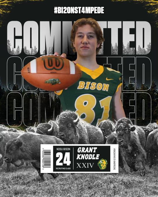 Committed!🤘🔰#RollHerd 
<a href="/NDSUfootball/">NDSU Football</a> <a href="/Coach_Entz/">Coach Matthew Entz</a> <a href="/CoachOlsonNDSU/">Coach Grant Olson</a>