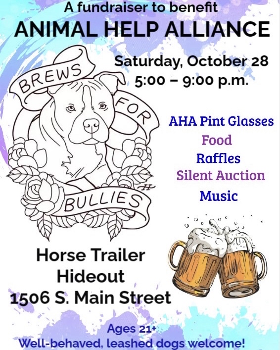 🐶 ICYMI - 1 WEEK AWAY! 🥳⁣

@animalhelpalliance presents Brews for Bullies at @horsetrailerhideout with commemorative pint glasses, raffle prizes and much more! Saturday October 28th from 5-9pm 🐶

💖 ​​​​​​​​𝑀𝒶𝓀𝑒 𝓅𝑒𝓉 𝓁𝒾𝓋𝑒𝓈 𝒷𝑒𝓉𝓉𝑒𝓇 𝒾𝓃 𝐿𝒶𝐮..