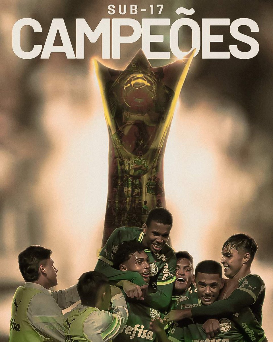 FAMILIAPAL94891's tweet photo. MAIS UM CANECO PRA COLEÇÃO, CRIAS! 🏆😎

Somos BICAMPEÕES BRASILEIROS SUB-17! 🌟🌟 

#AvantiPalestra 
#CriasDaAcademia https://t.co/YdgW2xpSIX