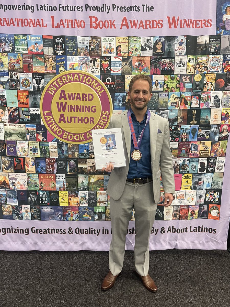 AndrewOtazo's tweet photo. THE MIAMI CREATION MYTH GOT THE GOLD MEDAL IN THE BEST FANTASY NOVEL CATEGORY!!!! https://t.co/F2AsCu8Zma