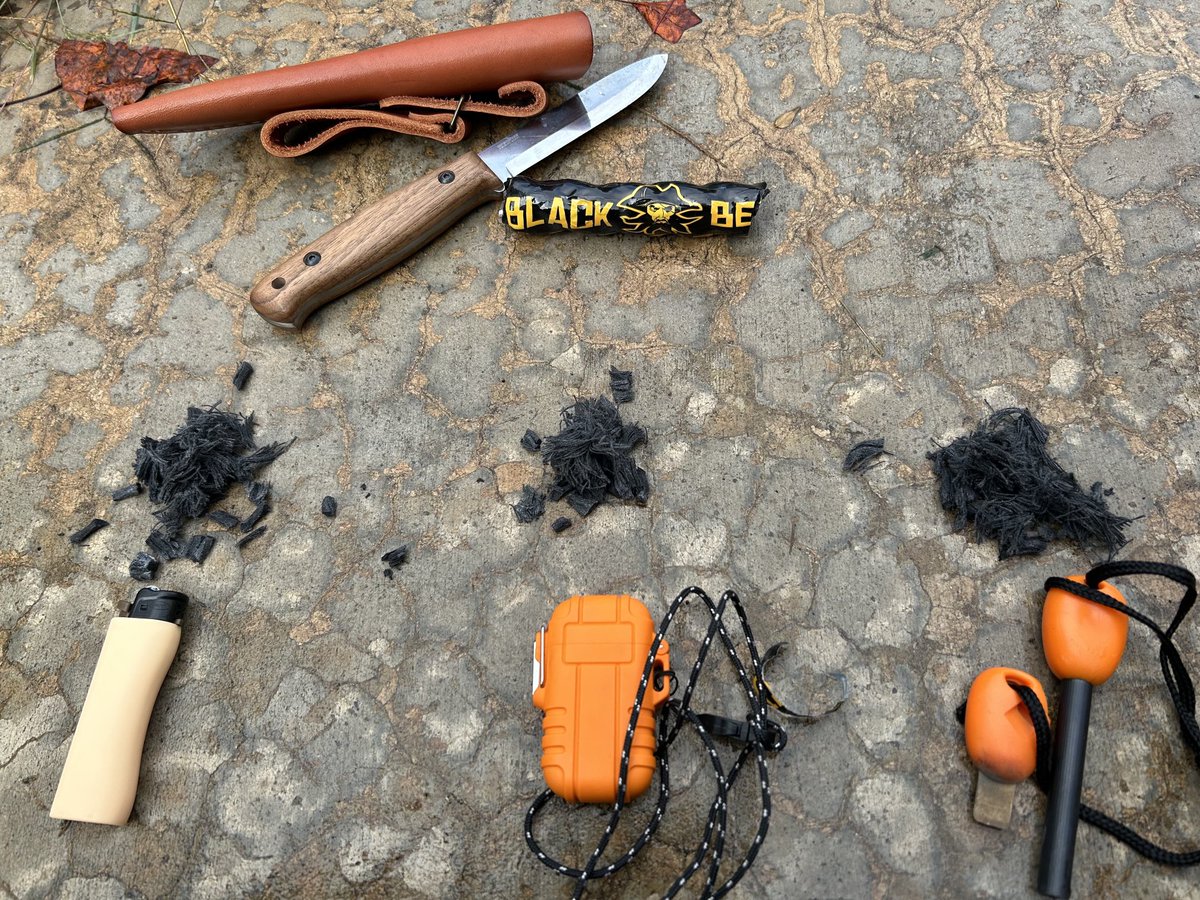 jake_meggitt's tweet photo. Tested out the BlackBeard Fire-starter this weekend. This worked great and I used a common lighter, arc lighter and a ferro rod as the igniter. All were a success. #blackbeardfirestarter https://t.co/wZXTOBxGG8