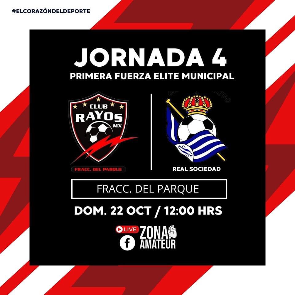 Rayosmxfem's tweet photo. 📍| Jornada 4 | @elitemunicipal 

Nuestros compañeros de #RayosMx buscan su segunda victoria en el campeonato de Primera Municipal.

🆚 | @RealSociedad de Juan Pablo.
📅 | 22 de octubre. 
⏰ | 12.00 hrs. 
🏟️ | Fracc del parque. 

#SOMOSLINCES | #SOMOSDEELITE https://t.co/vGrJp1P53F