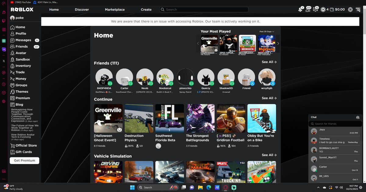 franktotuff's tweet photo. roblox seems to be operational again but give it like 2 minutes #robloxisback #robloxisdown #itzpoketube https://t.co/wJBcNGpHq4