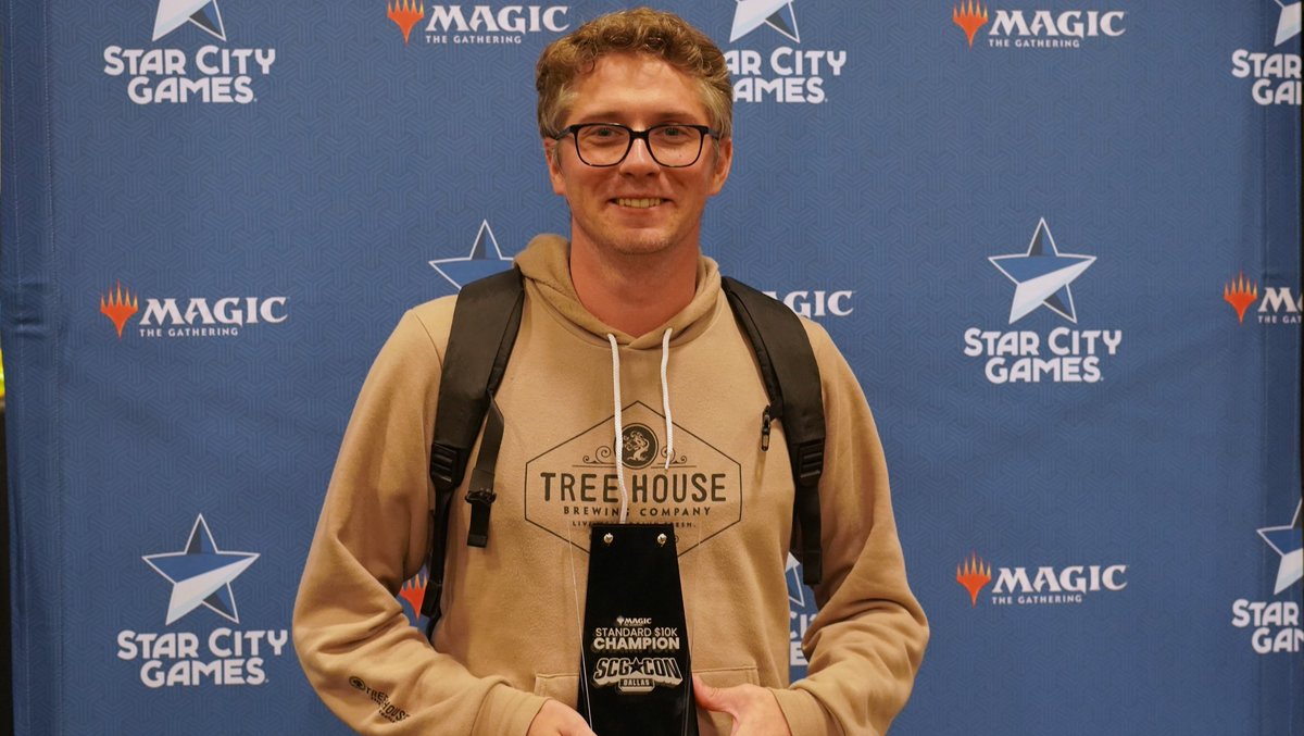 SCGCON's tweet photo. 🥇 Congrats to Dave Shiels for clinching 1st place in the #mtg Standard $10k event! Dave gets to take home the trophy, bragging rights, and a nice chunk of change. 🤑 Well done!
#SCGDFW https://t.co/amyq3s3QEx