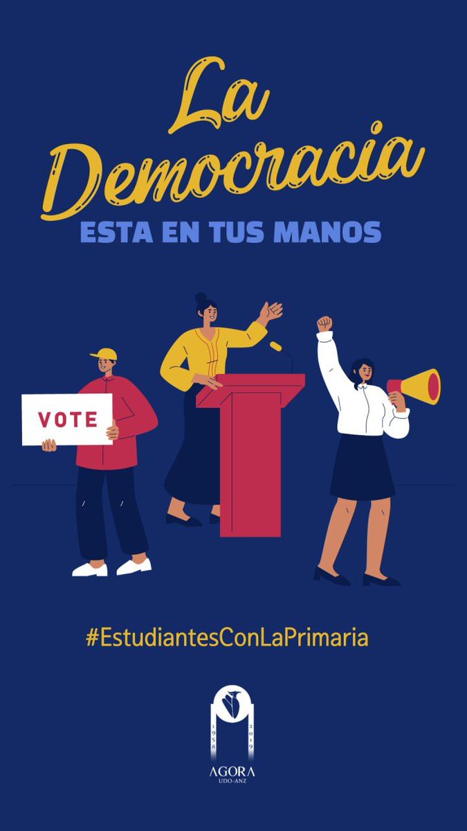 AgoraUDO's tweet photo. Ratifiquemos el espíritu democrático de una sociedad que resiste los embates del autoritarismo y que se niega a tirar por la borda el derecho a tener una sociedad libre, plural y con garantías de los derechos humanos. #EstudiantesConLaPrimaria https://t.co/T4RmyPbQ0z