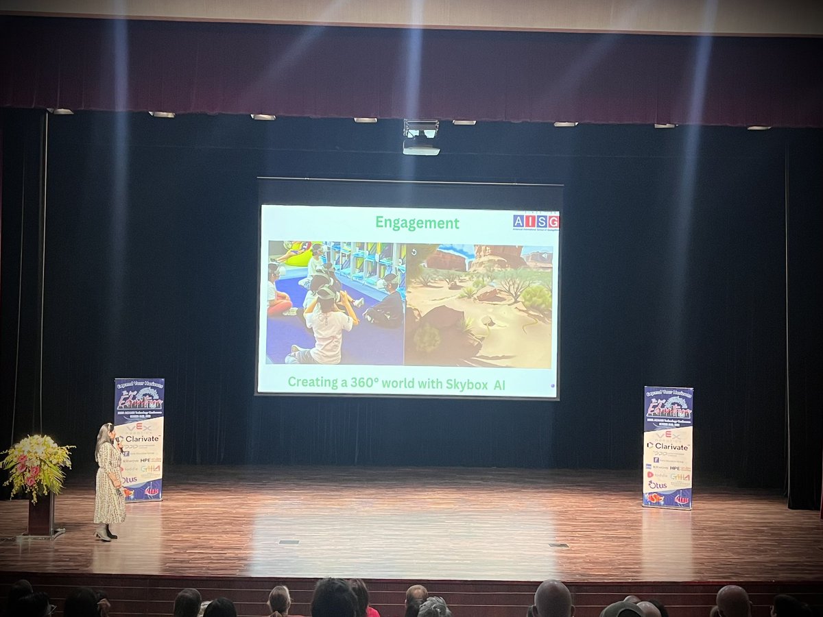 edTechEvans's tweet image. Through the “AI noise”, it was refreshing to hear @silkjay share ways of using this technology alongside an existing approach to teaching, #UDL. #ACAMISTech 
(And proud of our #AISGZ team taking risks!)