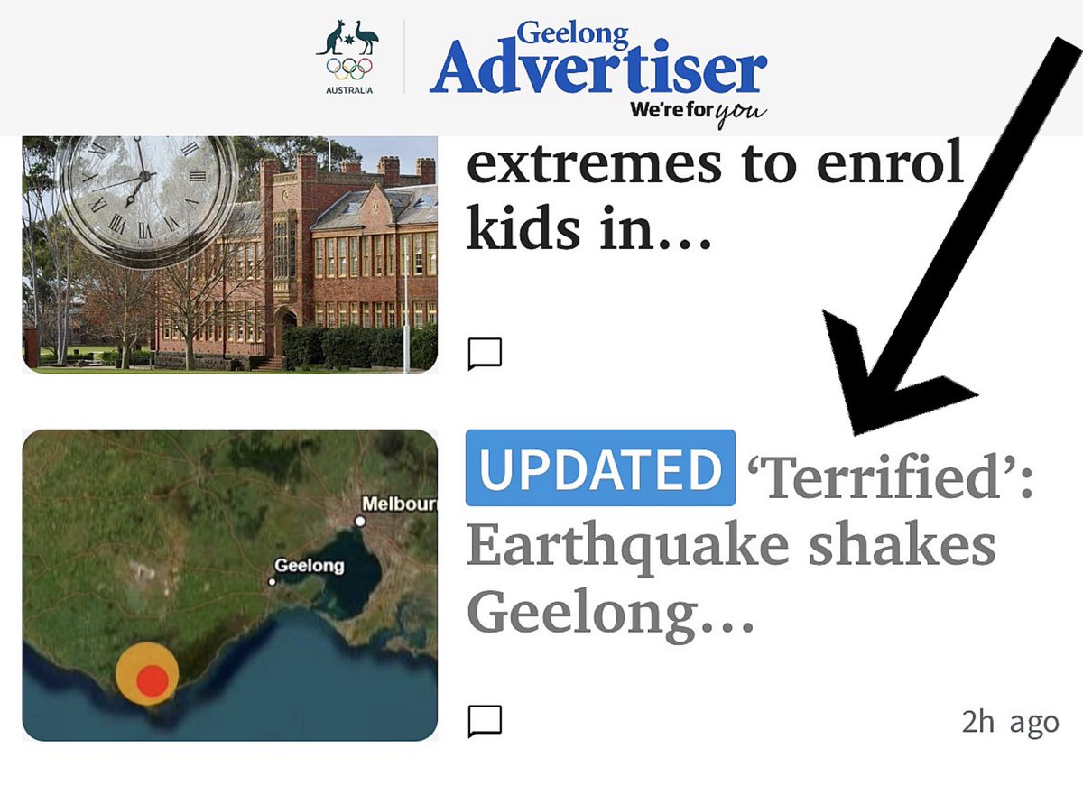 Seriously 🤦‍♂️ “Terrified” 
#Geelong #earthtremor