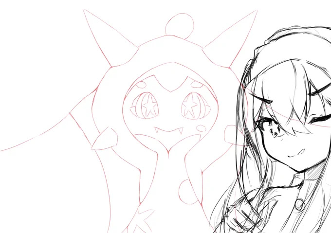 絵柄変えてのwip
スグリ描くまで待って😭🙏 