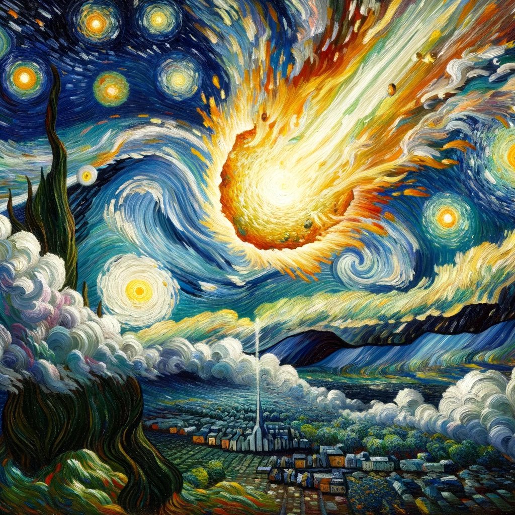 smod4real's tweet photo. Asteroid Night (1884) Vincent Van Gogh https://t.co/uj1EMlYCvK