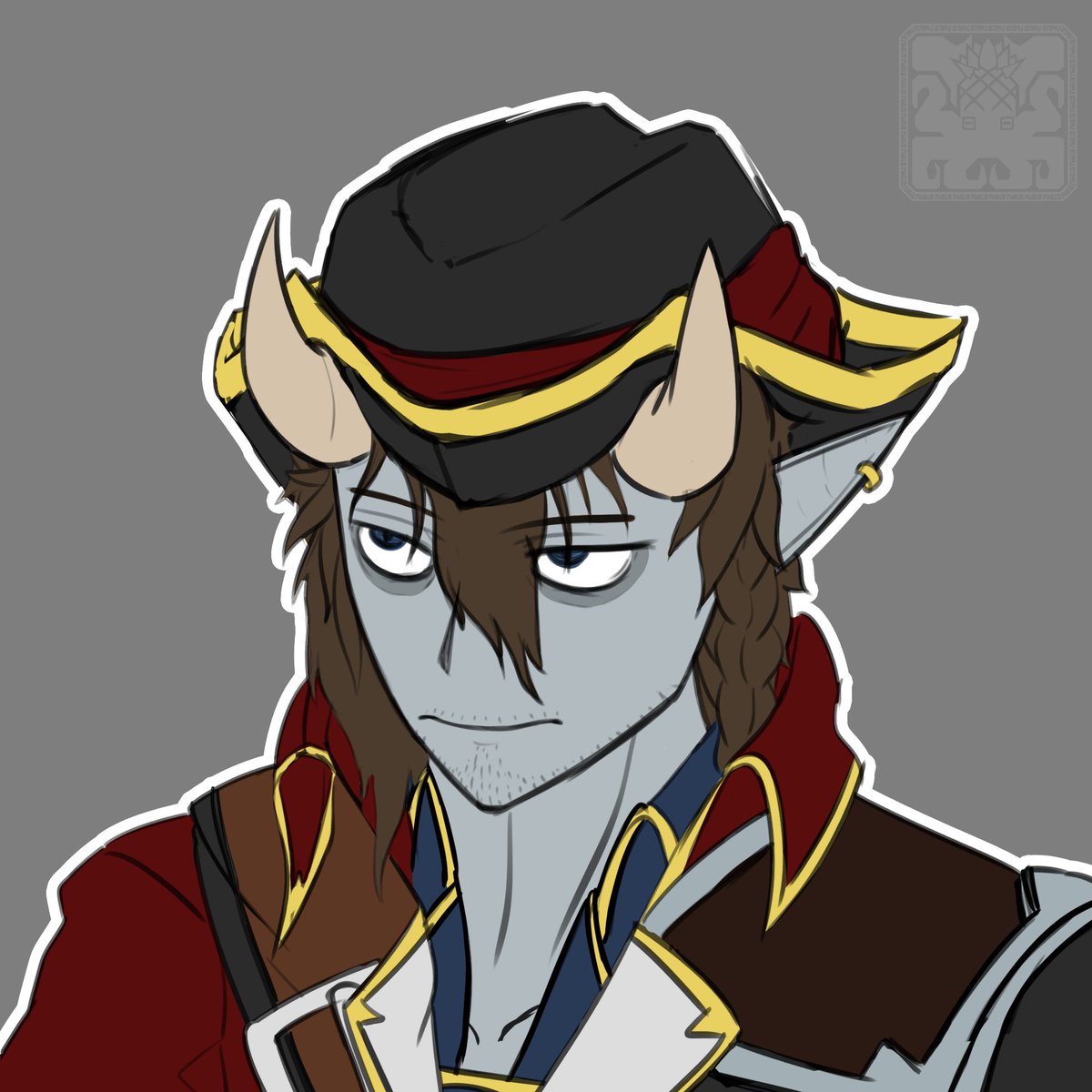 Octopple's tweet photo. Quick draft, cause I need to draw a couple headshots for commission samples.
@Grey_Dev1l #GreyFanart
#OctoppleART #streamers #Vtubers #DigitalArtist #TwitchStreamers #headshot https://t.co/dWesvandeO