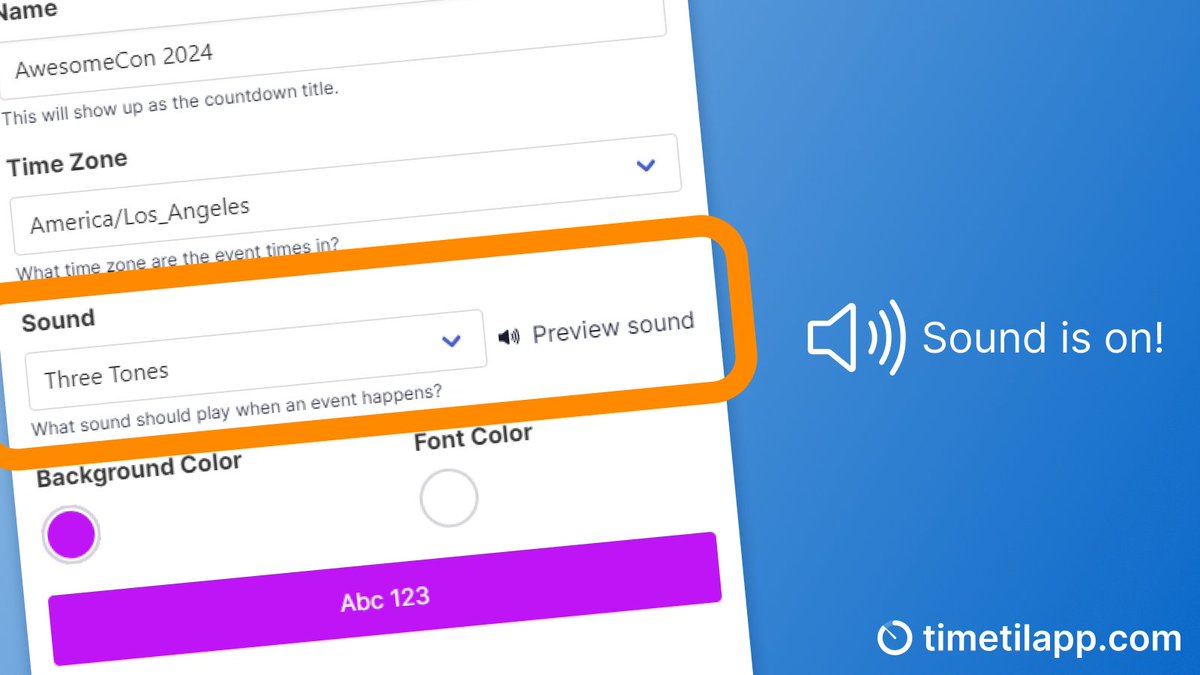 Got side-tracked but I did figure out sound for timetilapp.com. There are tricks you can do to autoplay audio, but not consistently across browsers. So I just added an unmute button to get the user interaction needed to enable playing sounds. Oh well 💁🏾‍♀️😅 #buildinpublic