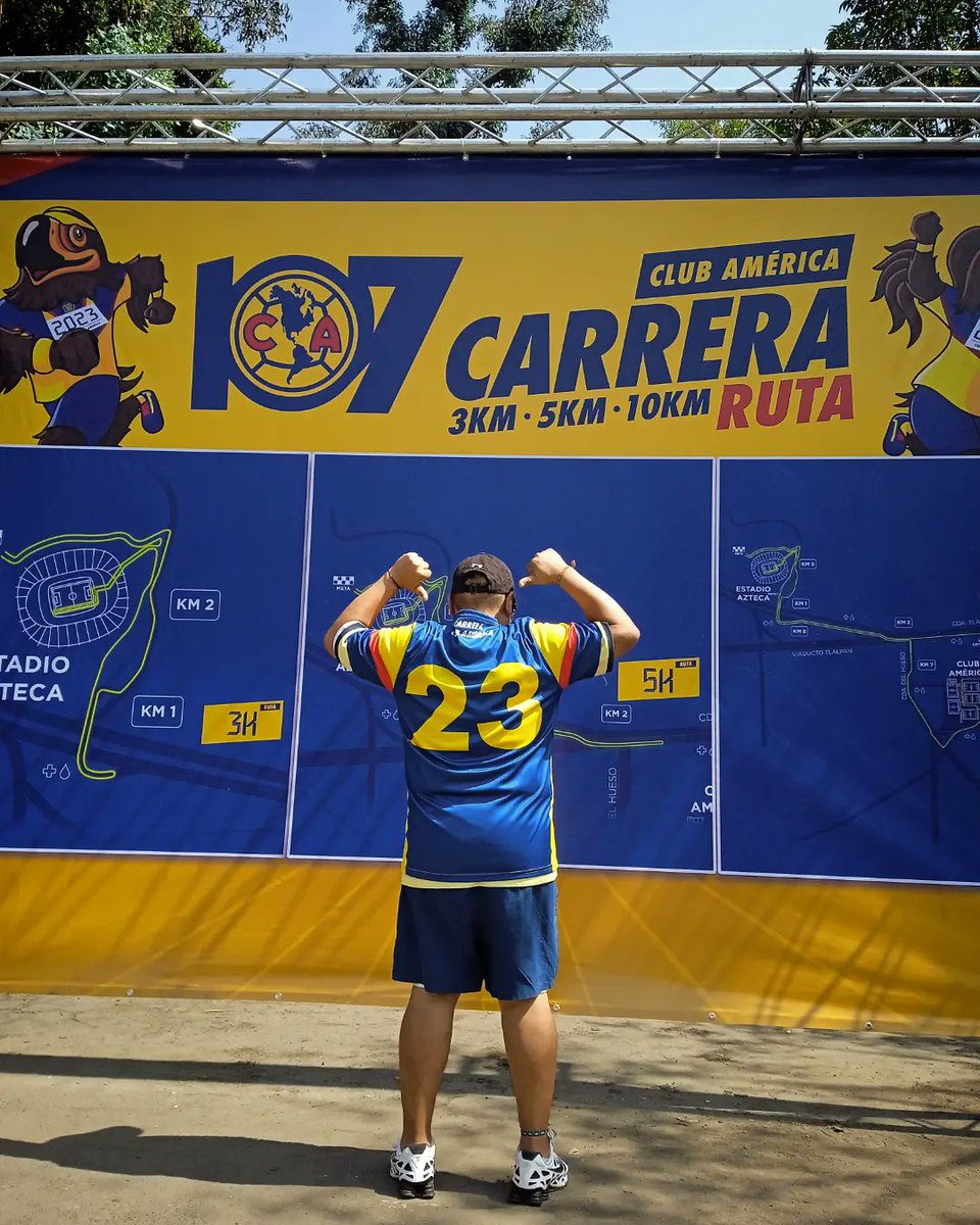 Recogiendo Kit para la carrera del @ClubAmerica y con el emblemático 23 de @RusoEl23 'Ruso' Brailovsky ⚽🦅2️⃣3️⃣ y de frente el 17 🦅⚽1️⃣7️⃣ del filósofo @LRZague
#CarreraAniversario107ClubAmerica #GorditoRunner #ClubAmerica #EmocionDeportiva #10Km