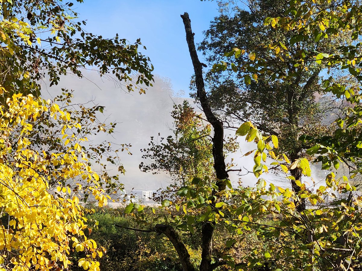 October 21st at 4pm where the Mountain Valley Pipeline is boring under the Greenbrier River. In addition to all the smoke, there was a strange odor. What are these local residents breathing? #NoMVP