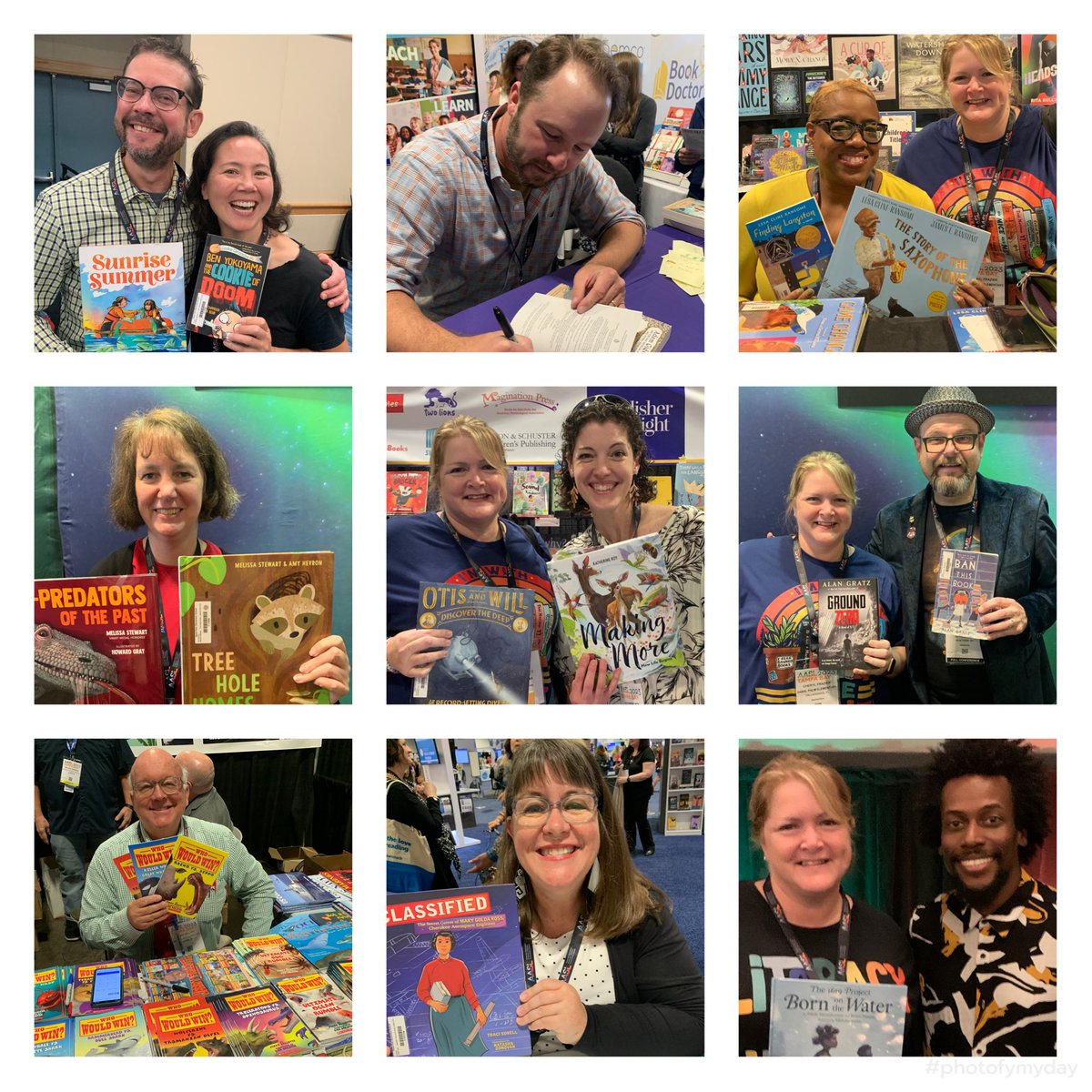 Who needs the Grammys and the Emmys when you can hang out with these amazing people?!? Thank you for sharing your stories with our students! AASL23 @lclineransome <a href="/AlanGratz/">Alan Gratz</a> <a href="/AdamGidwitz/">Adam Gidwitz</a> <a href="/mstewartscience/">Melissa Stewart</a> <a href="/KRoyStudio/">Katherine Roy 🌱</a> <a href="/jerrypallotta/">Jerry Pallotta</a> <a href="/4NIKKOLAS/">NIKKOLAS</a> (And so many others!)