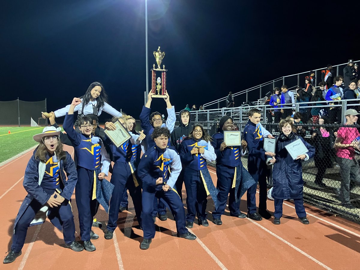 1st place with a score of 79.9 winning the caption awards for best music, best visual, best overall effect and best percussion. More pics to come later on our Instagram! @WeAreHTSD @HTSD_Nottingham