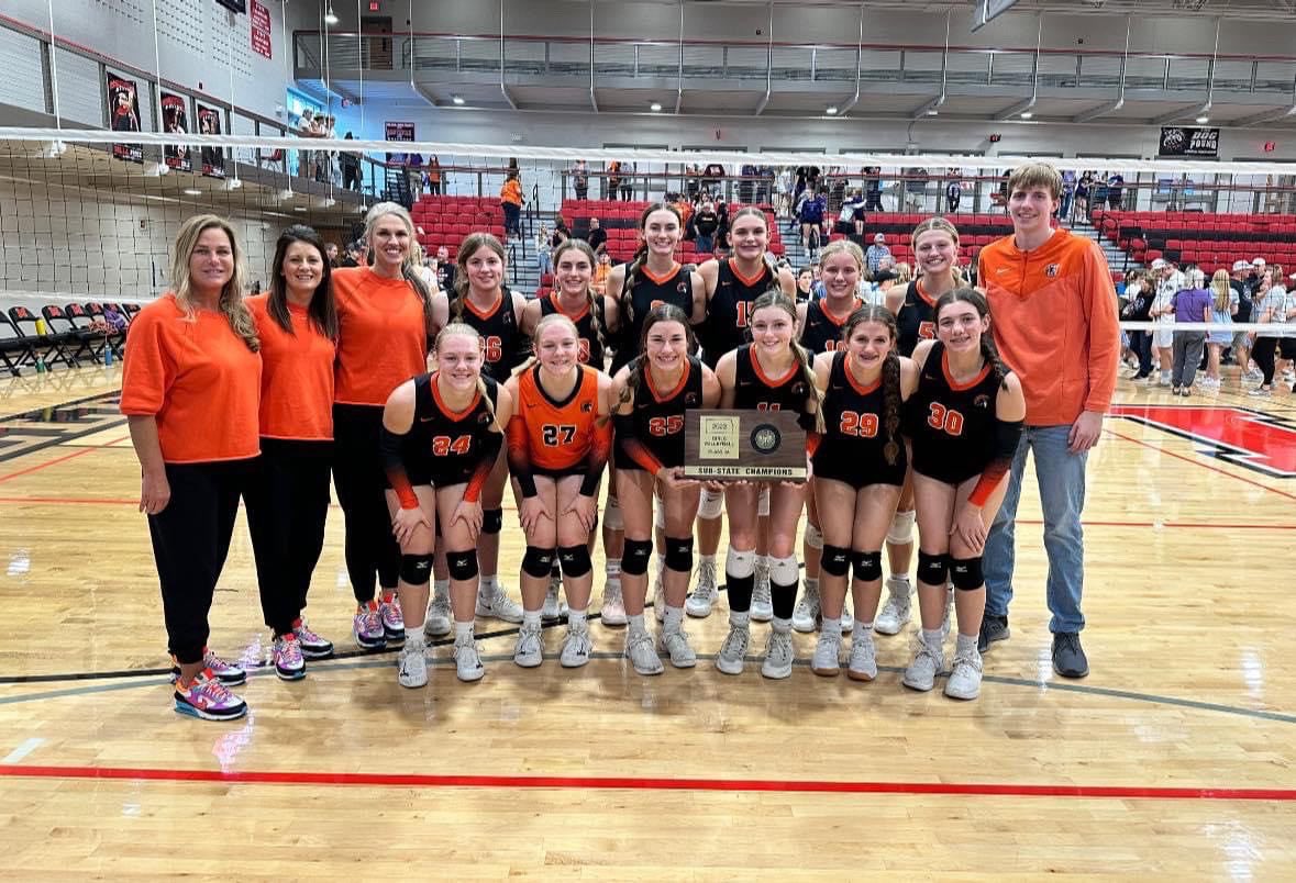 sportsinkansas's tweet photo. After not losing a single set in a loaded substate  to Riley County, Russell, and Nemaha Central, the Beloit Lady Trojans are 3A sub-state 🏐champions. They’ll head to the 3A State Tournament in Hutch next weekend. #sportsinkansas https://t.co/EfqVs1KV80