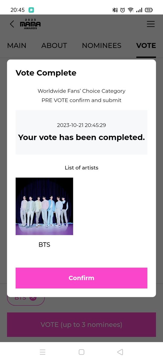 Tae_HyungBiased's tweet photo. Gracias a alguien en mi tl ya pude votar 😭

Estoy esperando a que lleguen mi mamá y mi hermano para usar sus celulares 😁

@BTS_twt https://t.co/qXs1vqWx4T