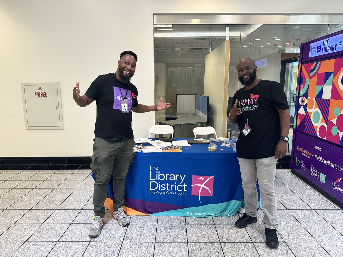 Two black male librarians who love doing outreach!!!