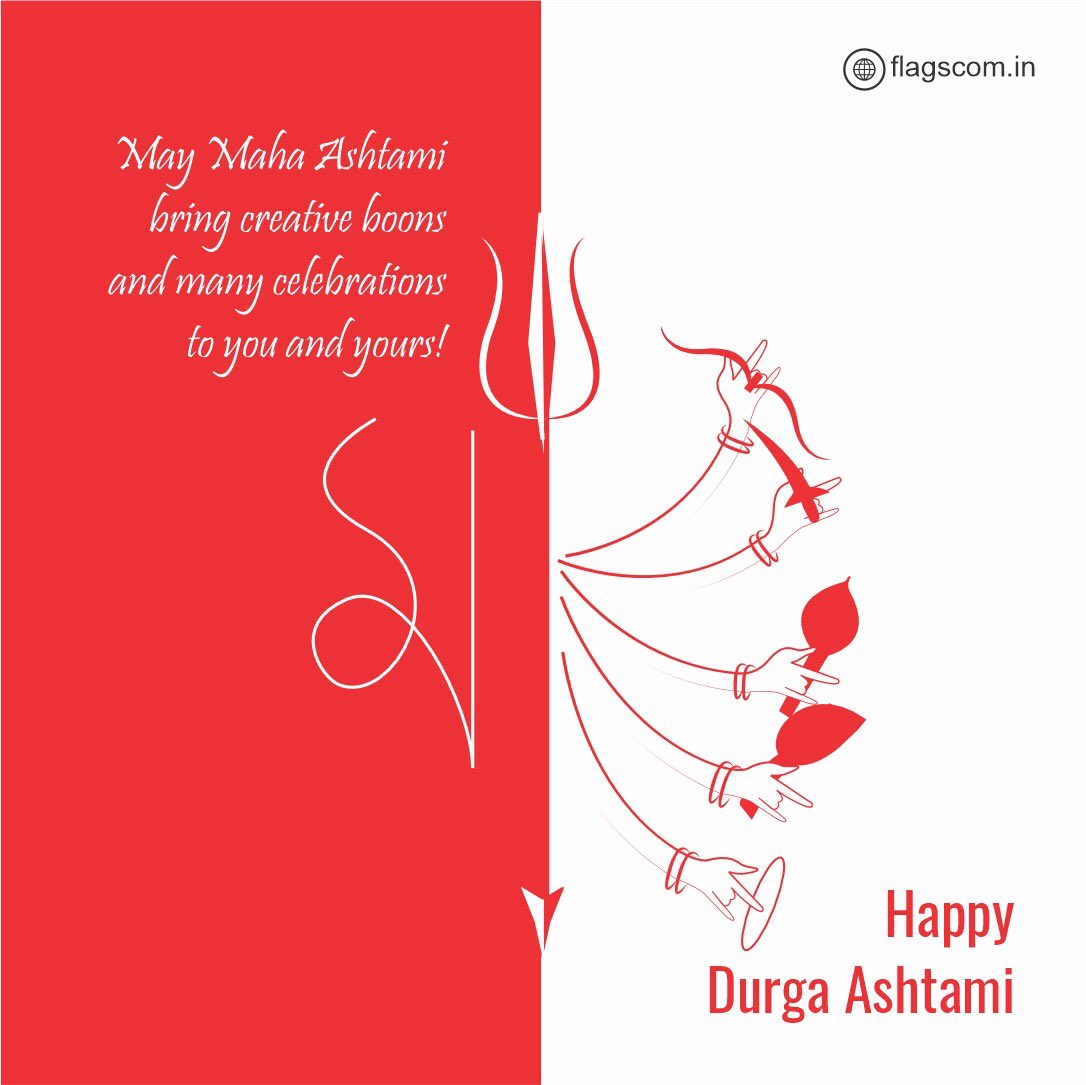 May 𝐌𝐚𝐡𝐚 𝐀𝐬𝐡𝐭𝐚𝐦𝐢 usher in creative blessings and joyous celebrations into your life. Wishing you a joy-filled and 𝐇𝐚𝐩𝐩𝐲 𝐃𝐮𝐫𝐠𝐚 𝐀𝐬𝐡𝐭𝐚𝐦𝐢! 🌼🌟 #HappyDurgaAshtami #DurgaAshtami #FestiveGreetings #MahaAshtami #FlagsCommunications