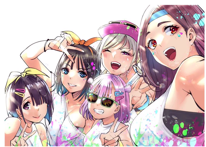 #とにかくワチャーッと集合してる絵を晒す見た人もやる