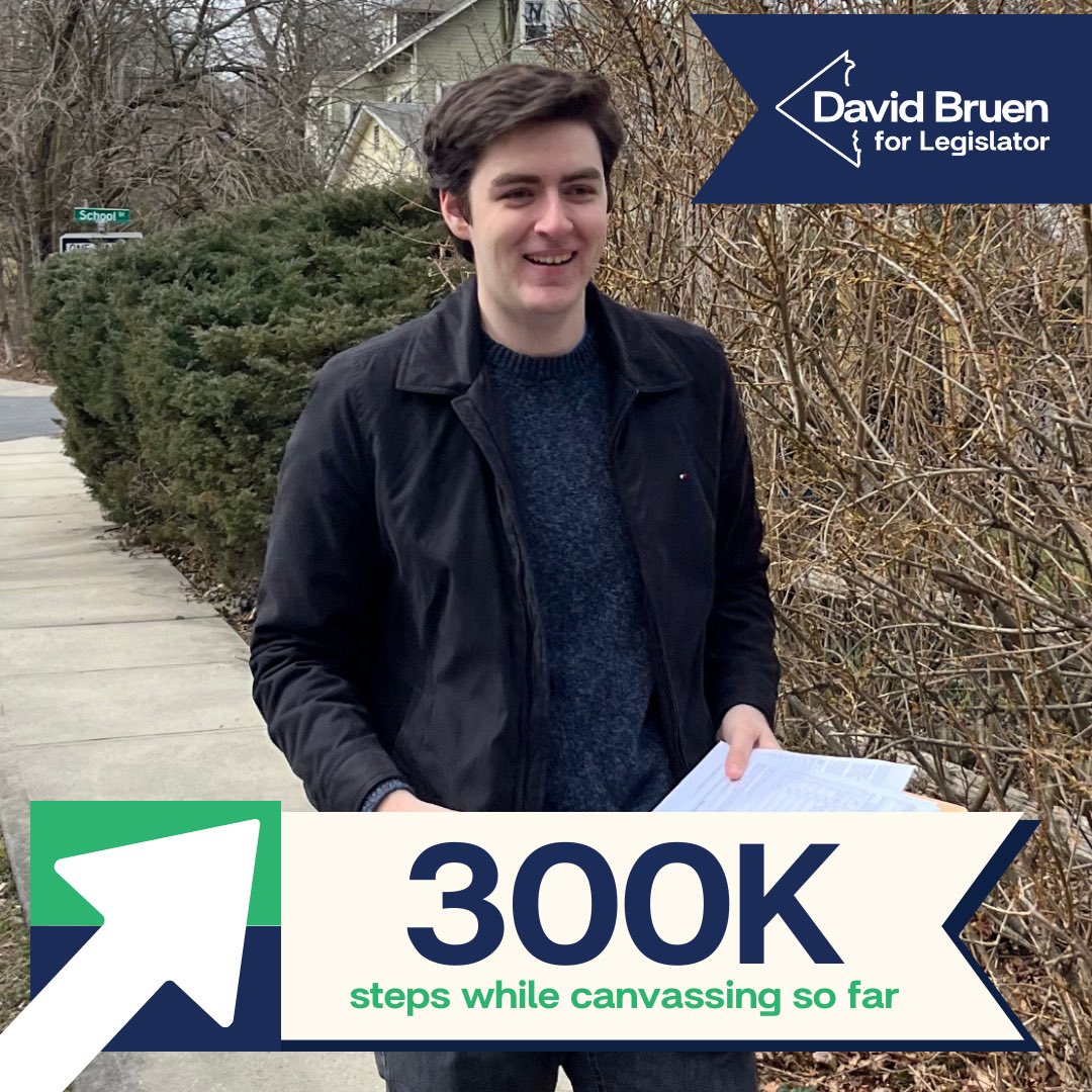 Over 300,000 steps while canvassing. 

That’s about 120 miles, which is like walking from Congers to Albany (and then some).

Lots more steps to go until November 7th!