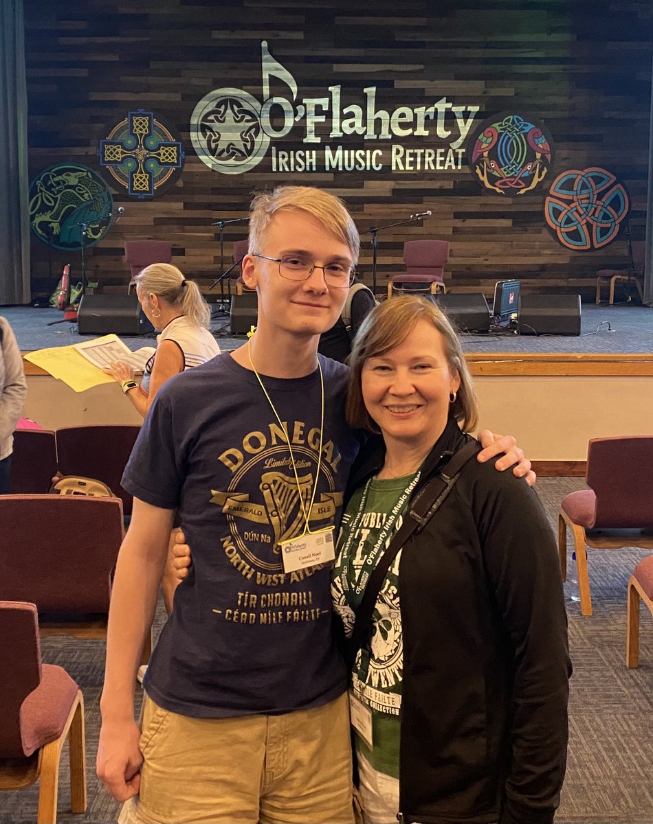 Enjoying all things Irish with my son at the O’Flaherty’s 20th Irish Music Retreat. #oflahertys #traditionalirishmusic