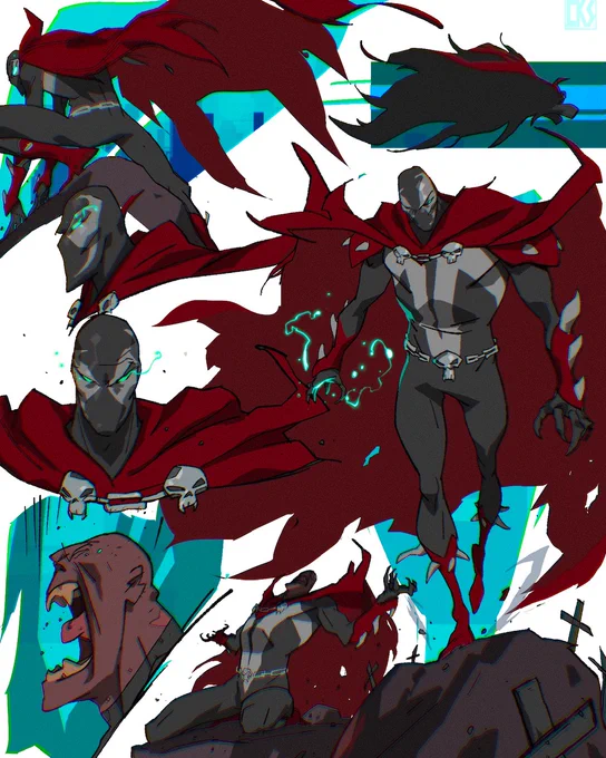 Spawn - Something the one and  told me draw up a while back. One of the first times drawing Spawn so I had fun with it.  - #spawn #posesheet #animation