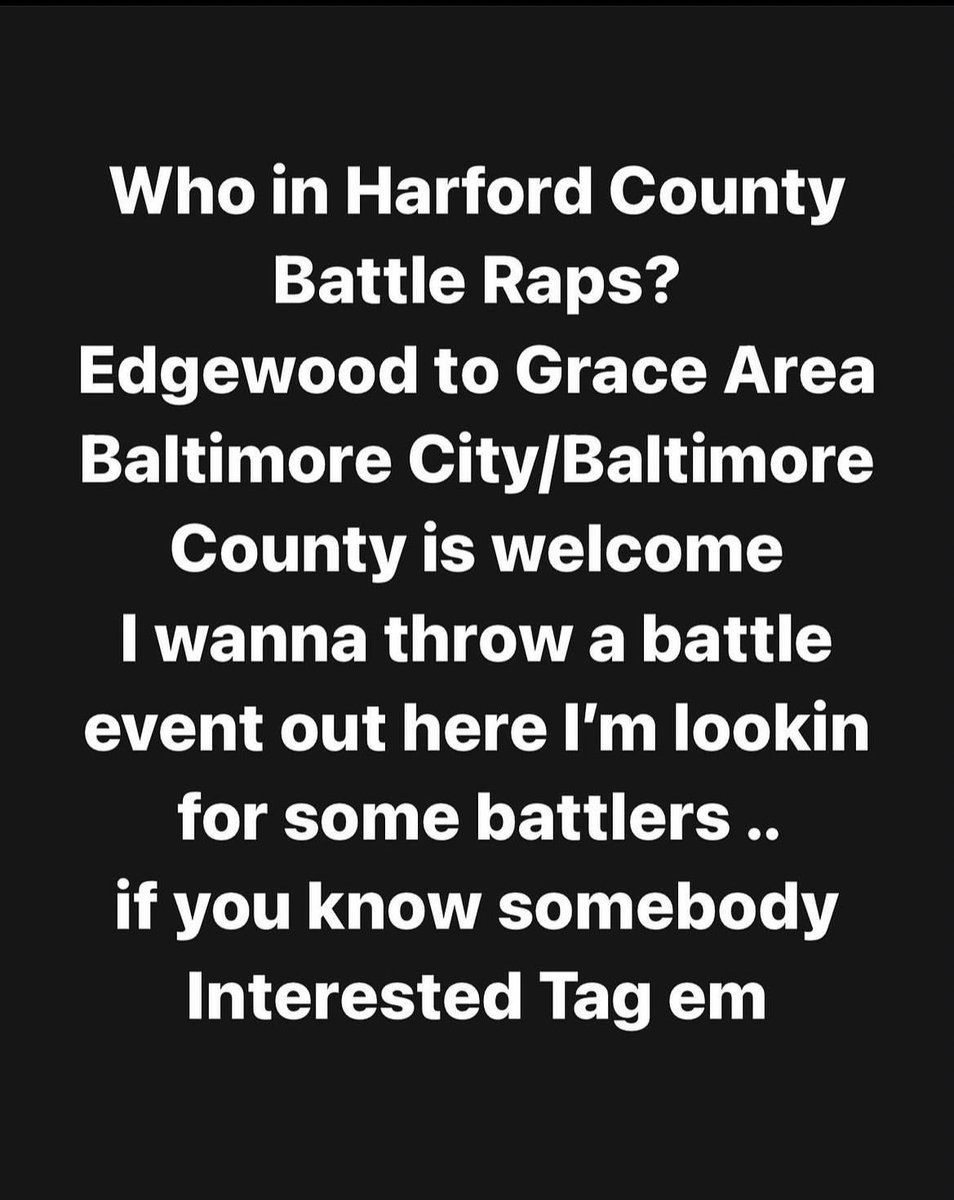 <a href="/TheOnlyTayRoc/">FreeTheTitles</a> is bringing his #NoEntourage to Edgewood, MD soon. Have to be at least 16, be sure to tag and send this to any battler that you feel will take the opportunity seriously. #HouseofColors #BattleRap #HipHop #HipHop50 #TayRoc #news