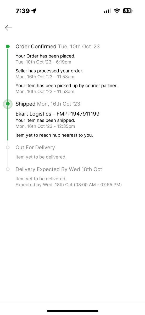 radheshrao's tweet photo. @flipkartsupport  order supposed to be deliver on 18th n its still in transit. Opened the case wit ur team n they keep closing it. I m not getting option to cancel the order. Worst flipkart experience.@Flipkart @FlipkartStories Refund my amount asap.Hereafter i gonna #banflipkart https://t.co/wqBjQ0Q09L