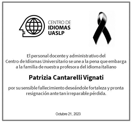 UASLP_Idiomas's tweet photo. Descanse en paz nuestra querida profesora Patrizia Cantarelli.

#UASLP #SomosUASLP https://t.co/2AibwI1C1l