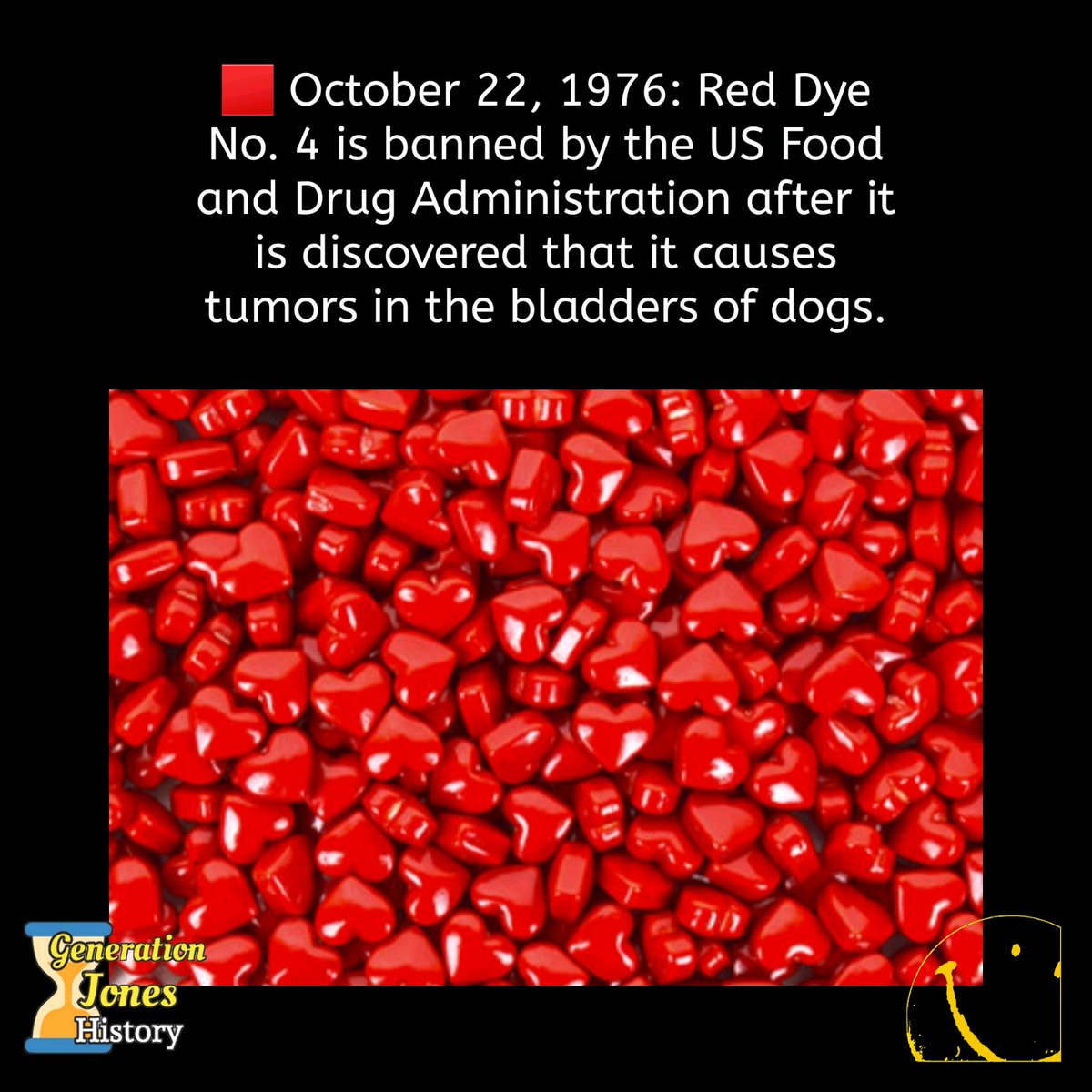 🟥 October 22, 1976:
#fda #reddyeno4 #red #foodcoloring #history #ushistory #1970s
#generationjones #generationx #babyboom