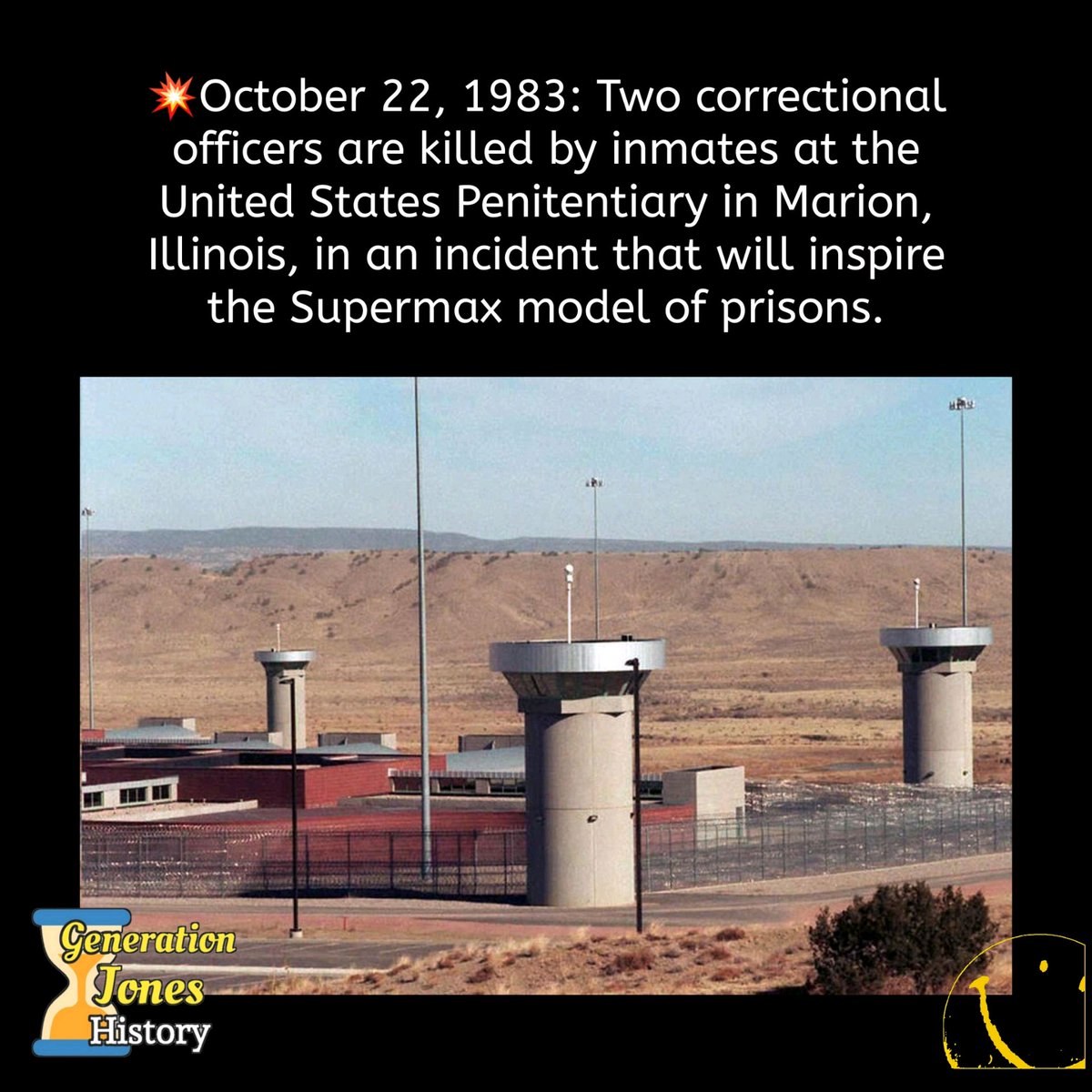 💥October 22, 1983: 
#riot #prison #marionriot #supermax #crime #history #ushistory #1980s
#generationjones #generationx #babyboom