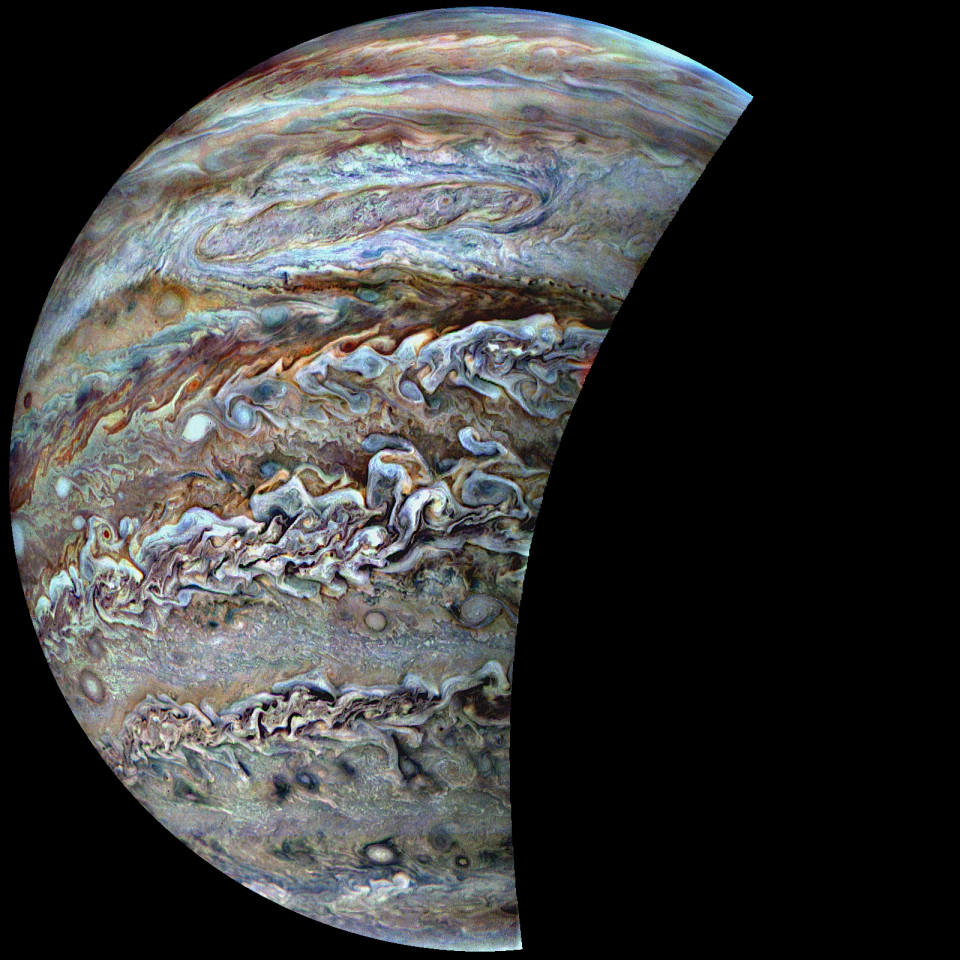 A bit of #Jupiter (<a href="/NASAJuno/">NASA's Juno Mission</a> / <a href="/SwRI/">Southwest Research Institute</a> / MSSS / Roberto Ibarra)