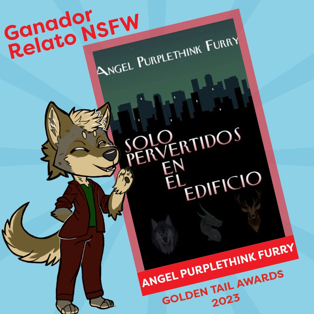 ¡Angel Purplethink Furry nos sorprende ganando la categoría Relato NSFW 2023!

¡Se ha convertido en el primer furro en ganar una categoría por tercer año consecutivo!