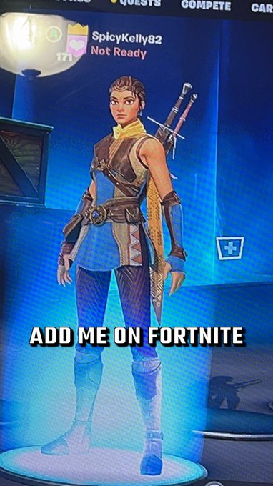 Add me on Fortnite https://t.co/aWN5PtnrEM