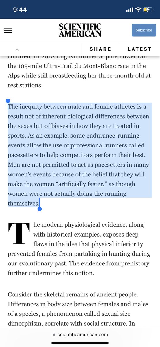 How does this get published in Scientific American!! The first part is flat out wrong. The second part on pacers is a gross misunderstanding of elite running. This is just embarrassingly bad.