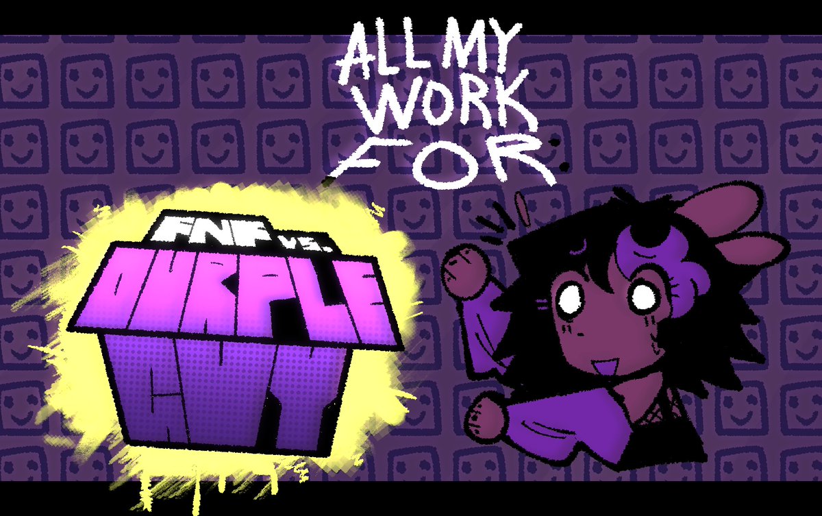 lexxiemow's tweet photo. ALL MY WORK FOR VS OURPLE GUY V3 (HOLY SHIT I DID NOT THINK WE WERE GONNA MAKE IT BUT WE DID) https://t.co/qJqBwAWsIh
