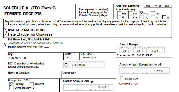 McPhersonHall's tweet photo. Meet @RepPeteStauber's #DonorOfTheDay
On August 28, Valero Energy Corp PAC donated $5,000 to #StauberForCongress' primary election.
You will never guess how a #BigOil company thinks about #ElectricVehicles in #MN08
#BestCongressMoneyCanBuy
Copy @RepJenSchultz
@sweetilla https://t.co/f9rtuVugOQ