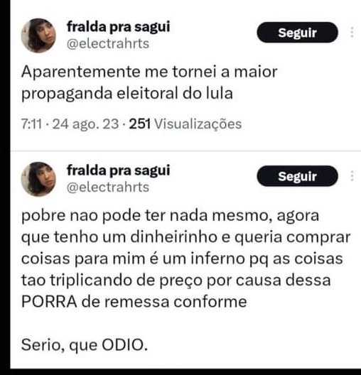 RodrigoPires220's tweet photo. @electrahrts Estão rindo de você na Internet sobre esses supostos Twitter. É verdade essa parada de se ferrar com o L? Ou é montagem (não gosto do Bozo também não, muito menos o ladrão 9 dedos) https://t.co/Twlc9zAucH