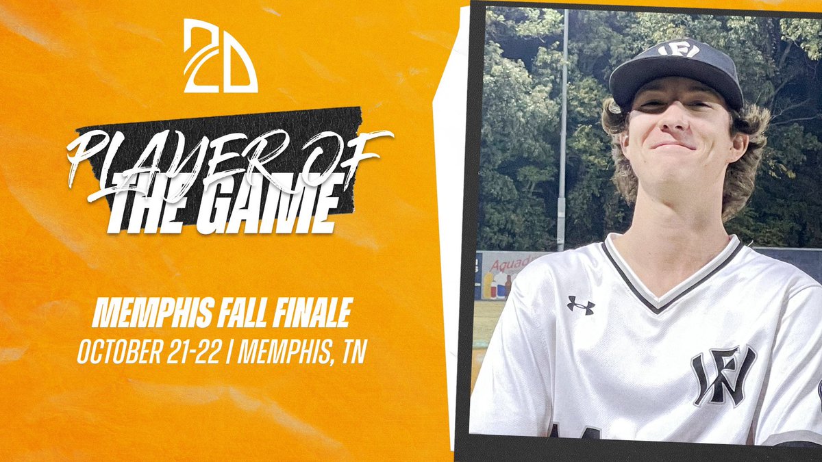 ⭐️ PLAYER OF THE GAME ⭐️

Waylon Pickett: 6IP, 4K

Summer Team: <a href="/WowFactorNation/">Wow Factor Baseball</a> MidSouth White

<a href="/2DsportsTN/">2D Sports Tennessee</a>
#2DMemphis