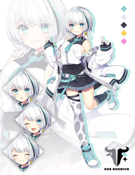 バーチャルクリエイターの「朱宮あずず」です! この牛、なんと…… 描いて、作って、歌います!!    総合タグ:#朱宮あずず