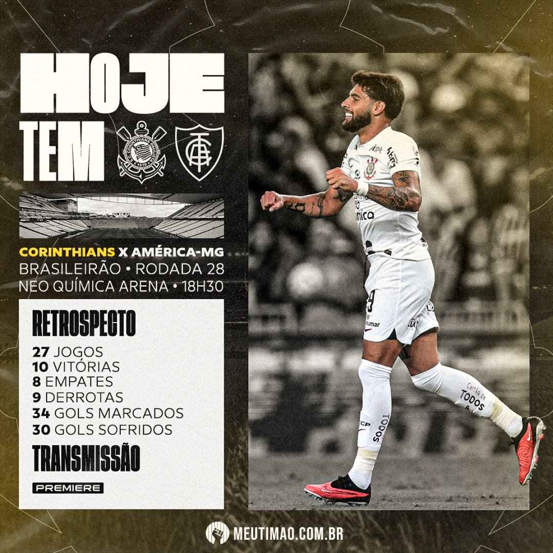 Meu Timão on X: HOJE É DIA DE CORINTHIANS!  / X