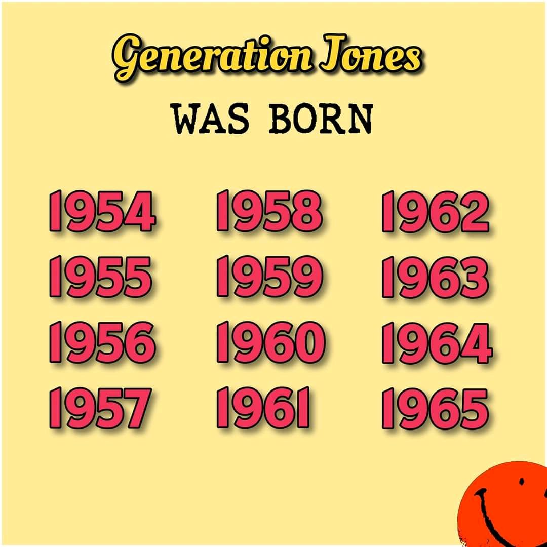 These are Jones' decades 

#1950s #1960s #borninthe50s #borninthe60s #generationjones