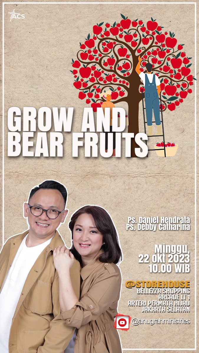 danielhendrata's tweet photo. https://t.co/mMhtQSAUov

Kebaktian Online di ACS
Grow dan Bear Fruits.
Bersama Ps. DND.
22 Oktober 2023 pk10

Tuhan Yesus memberkati https://t.co/OagBgFRKE8