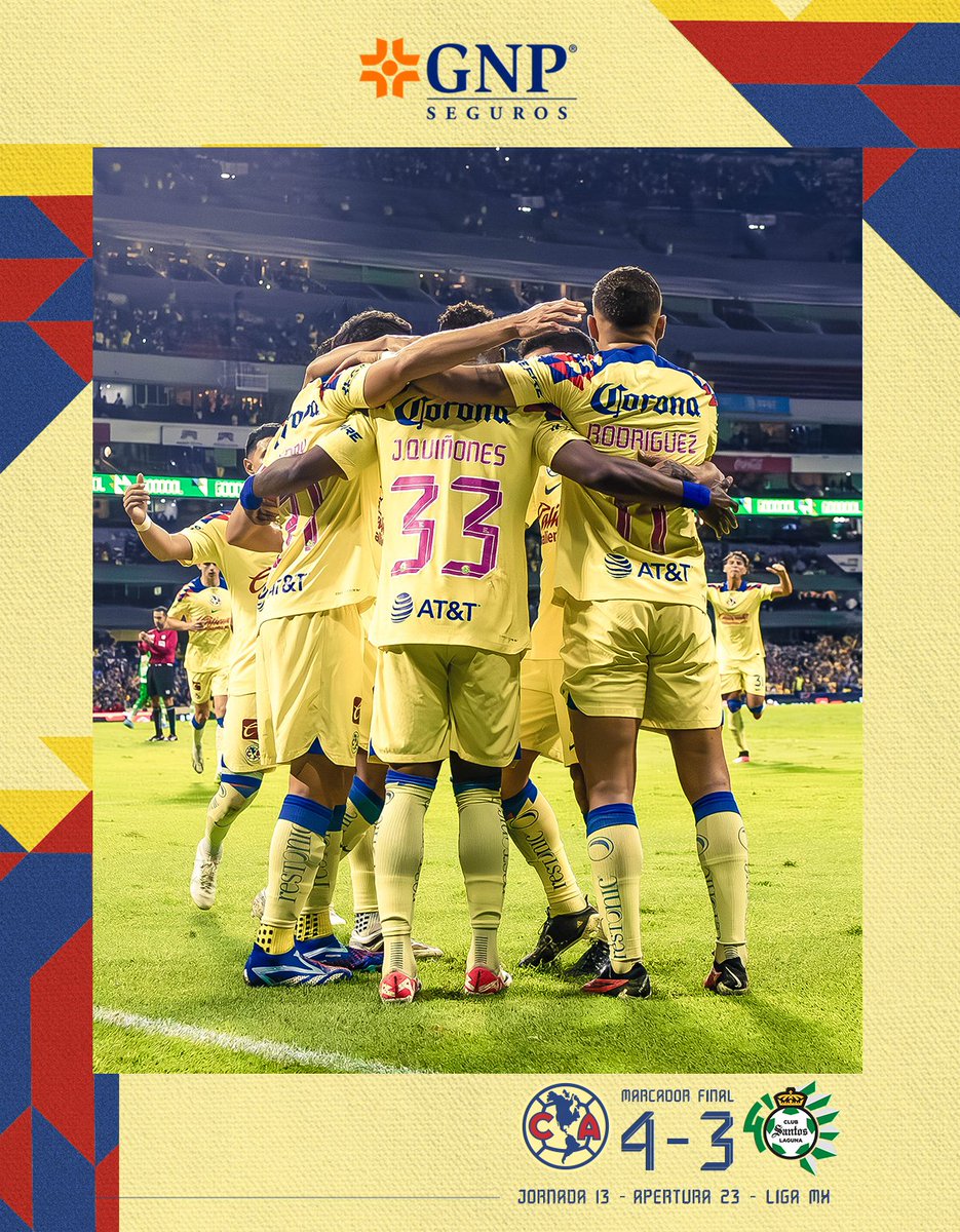 ¡Marcador Final! 🦅
@GNPseguros
#Viviresincreíble