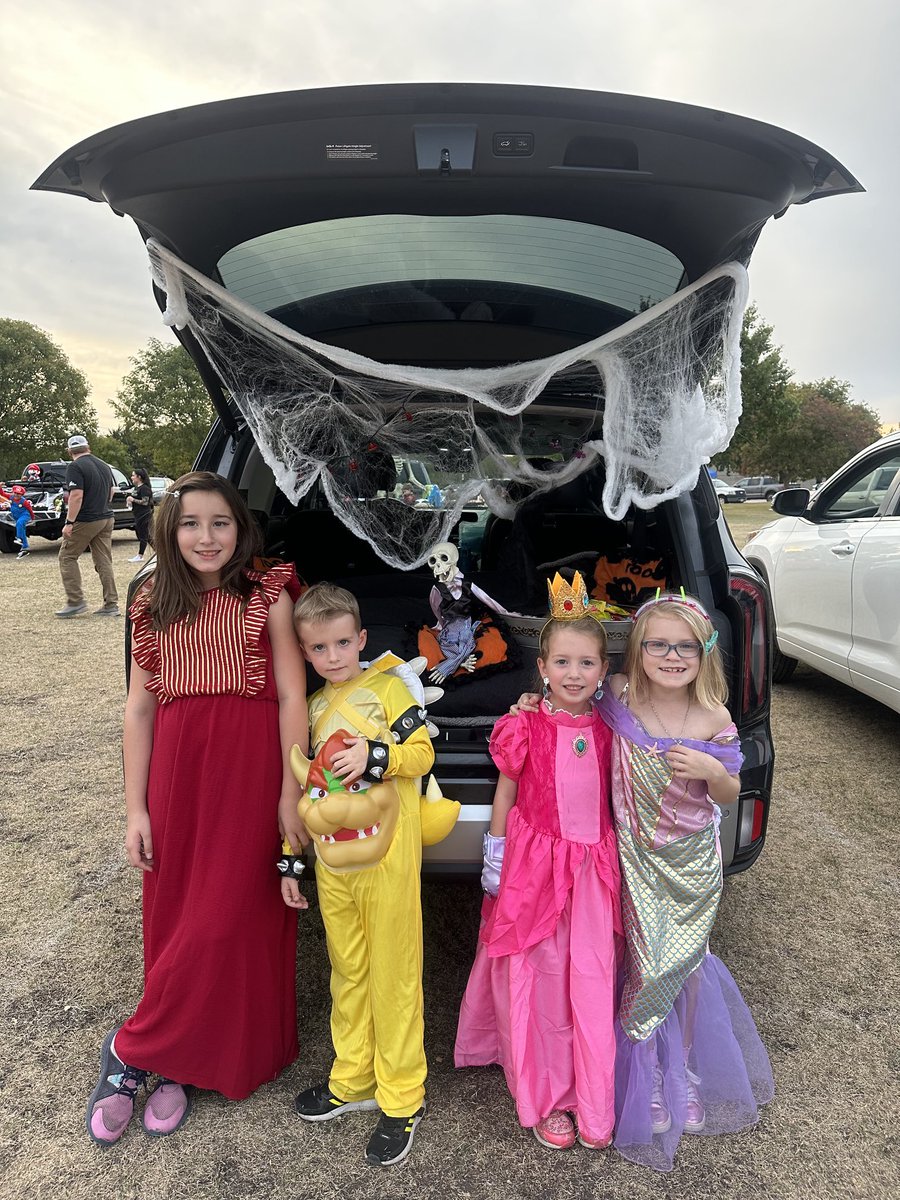 Trunk-or-Treat and Super Mario at the Drive-In.  Going old school tonight and loving it!!  #LifeInAllen