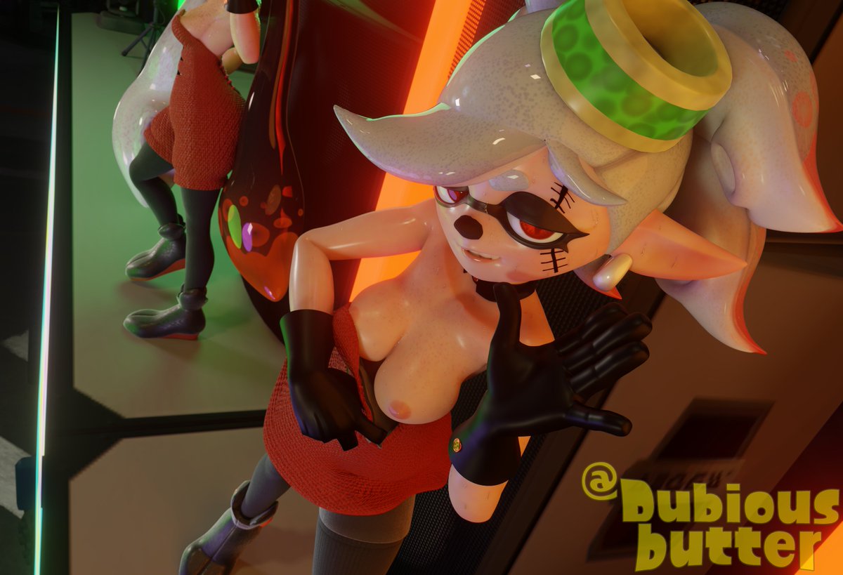 Dubiousbutter's tweet photo. The Squid Sisters are ready to perform for Splatoween! 
Maybe there will be an encore? 

+Marie by @nsfwo262 
+Callie by @MandalaFurikake 
+Splatoween edits done by me! https://t.co/lFeoUg3ppO