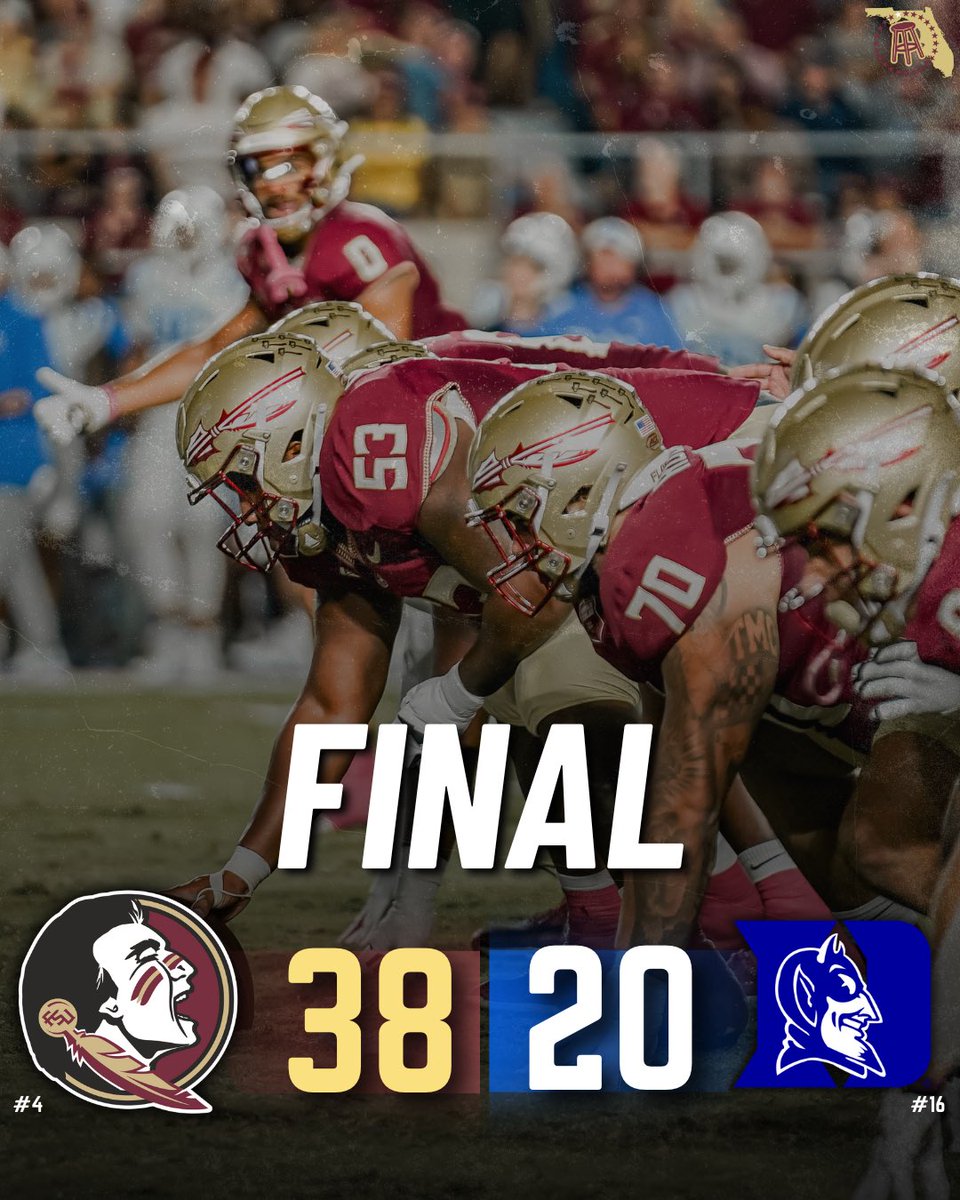 FSU_Barstool's tweet photo. NOLES WIN!! https://t.co/QNTzDoF0Wj