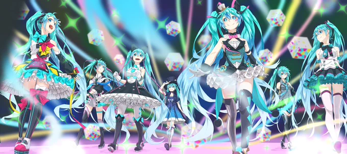 #とにかくワチャーッと集合してる絵を晒す見た人もやる ミクさんのはマジミラ2019の時